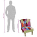 Franse stoelen 2 st met patchwork ontwerp stof
