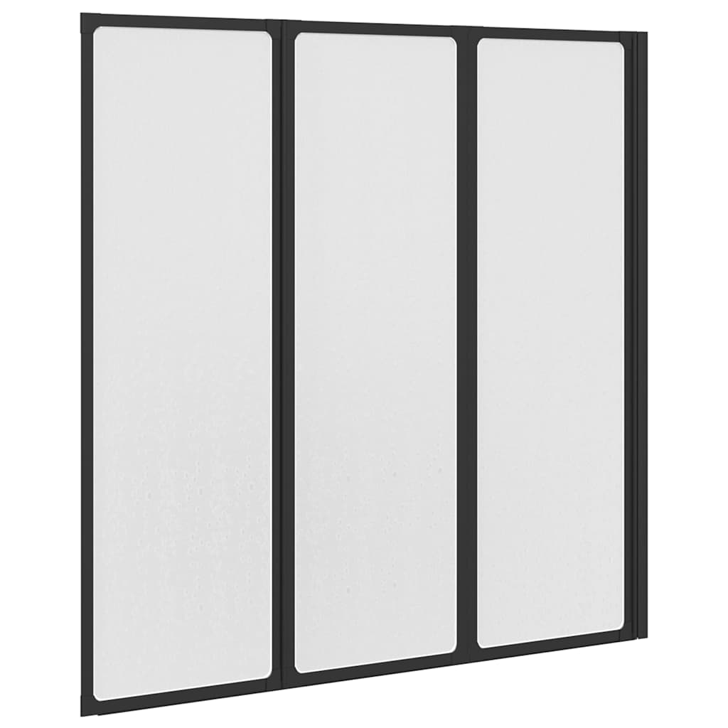 Badscherm 3 panelen vouwbaar 117 x 120 cm