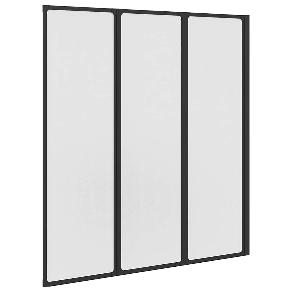 Badscherm 3 panelen vouwbaar 141 x 132 cm