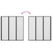 Badscherm 3 panelen vouwbaar 141 x 132 cm