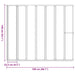 Douche en badscherm 140 x 168 cm 7 panelen met handdoekrek