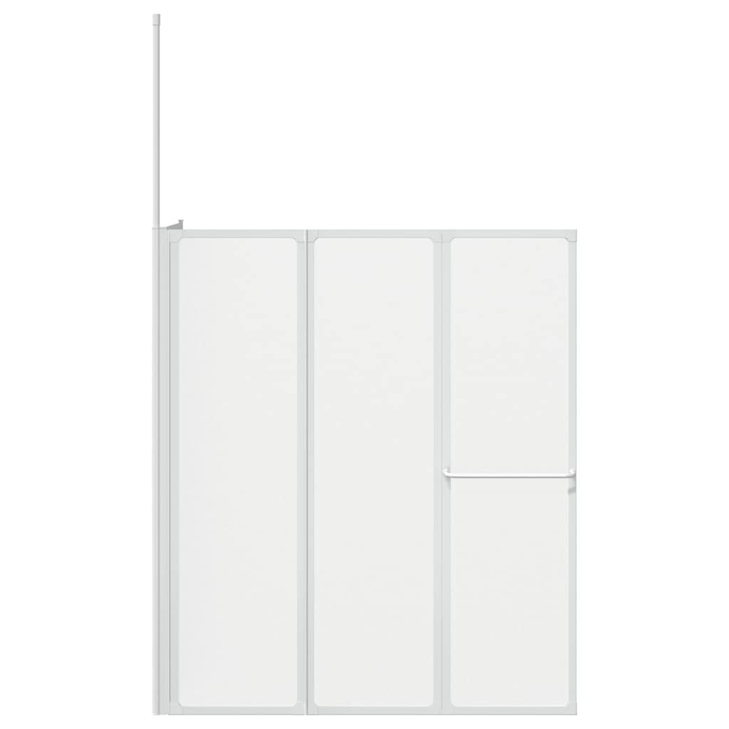 Badwand L-vormig 4 panelen inklapbaar 70x120x137 cm