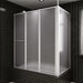 Badwand L-vormig 4 panelen inklapbaar 70x120x137 cm