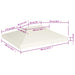 Vervangend tentdoek prieel 310 g/m² 3x4 m crèmewit