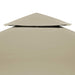 Vervangend tentdoek prieel 310 g/m² 3x4 m beige
