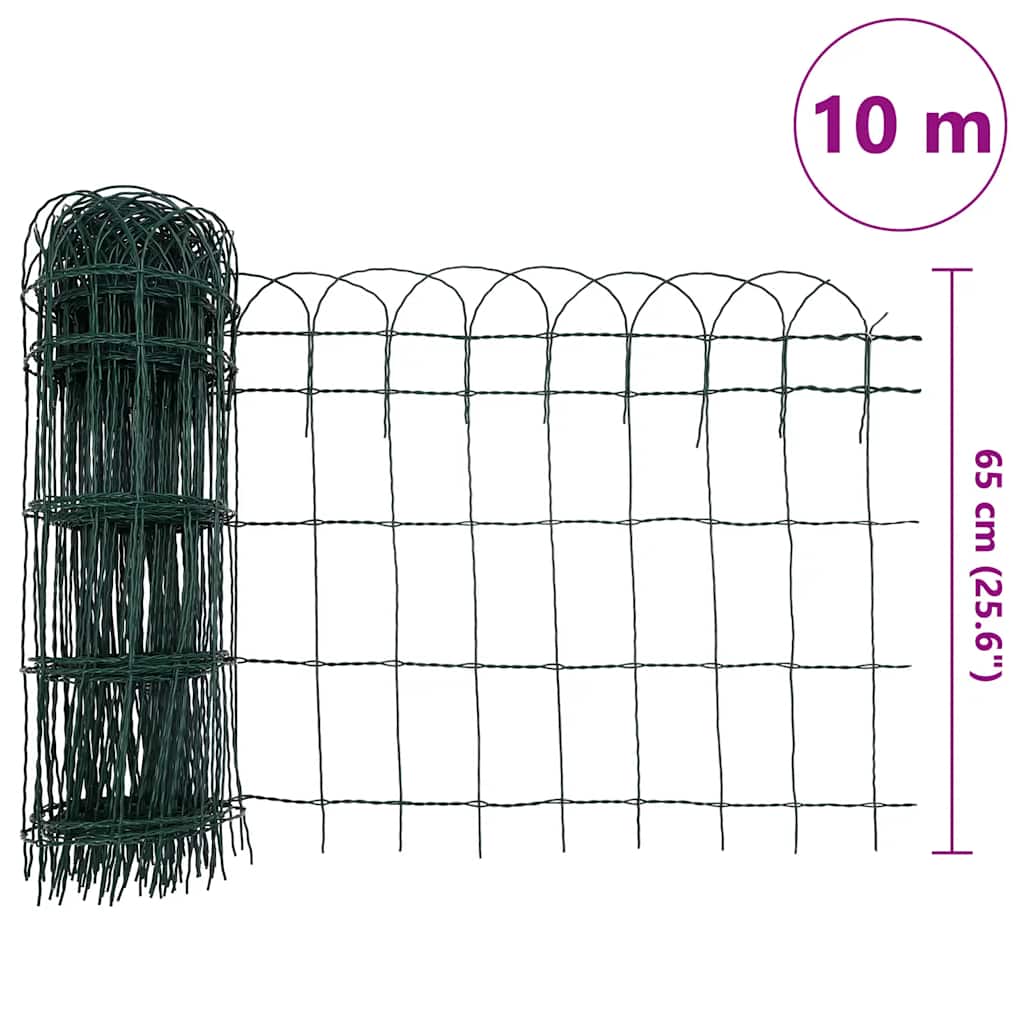 Borderafscheiding 10x0,65 m gepoedercoat ijzer