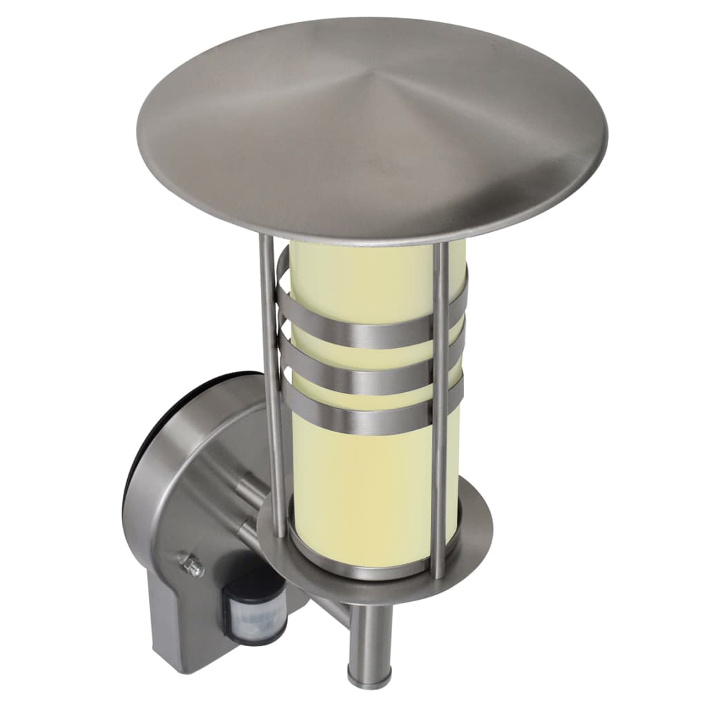 Pagode vormige RVS wandlamp met bewegingssensor