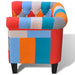 Fauteuil met patchwork stof meerkleurig