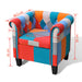 Fauteuil met patchwork stof meerkleurig
