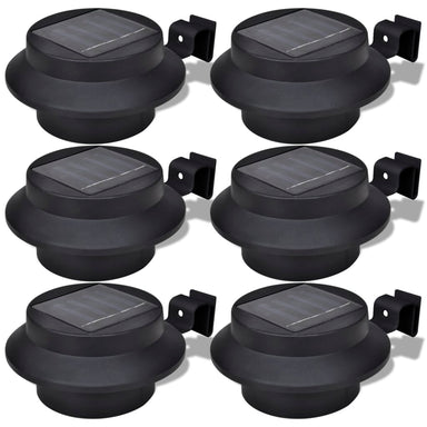 Solar buitenlampset 6 stuks zwart