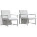 Fauteuils 2 st met chroom frame kunstleer wit