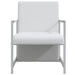 Fauteuils 2 st met chroom frame kunstleer wit