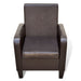 Fauteuil kunstleer bruin