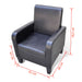 Fauteuil kunstleer zwart