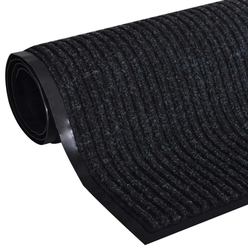 Deurmat 90x60 cm PVC zwart