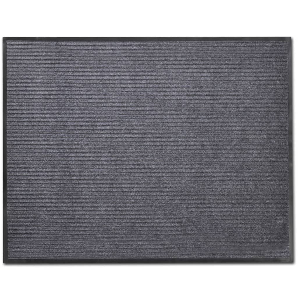 Deurmat 90x60 cm PVC grijs