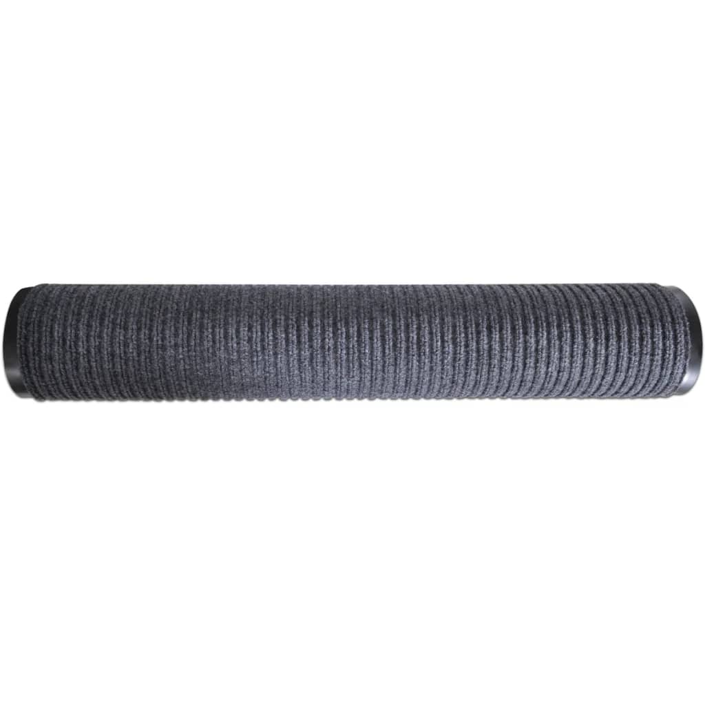 Deurmat 90x120 cm PVC grijs