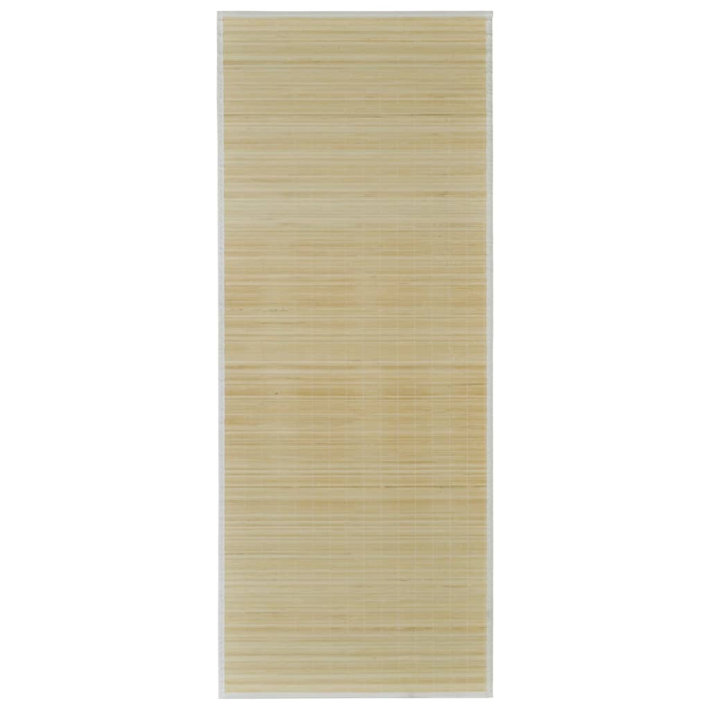 Tapijt rechthoekig 80x200 cm bamboe naturel
