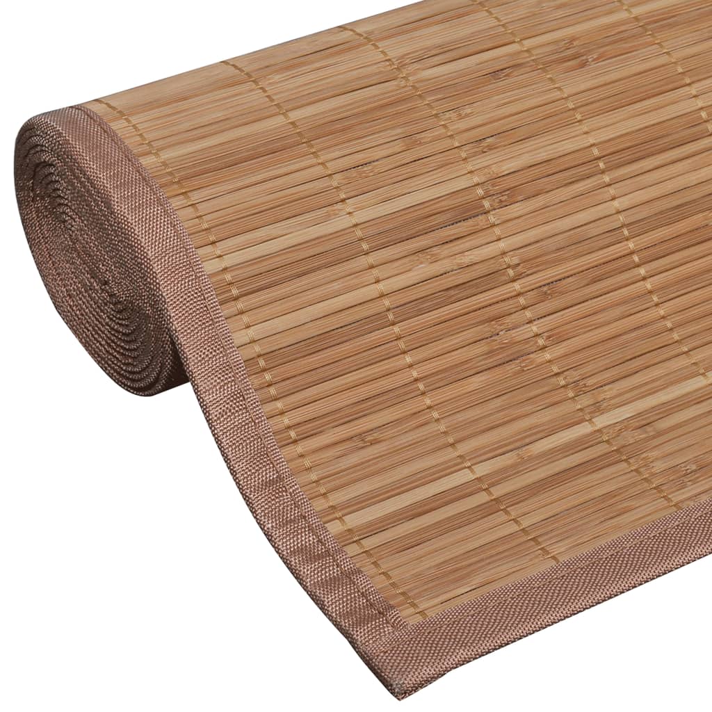 Tapijt rechthoekig 80x300 cm bamboe bruin