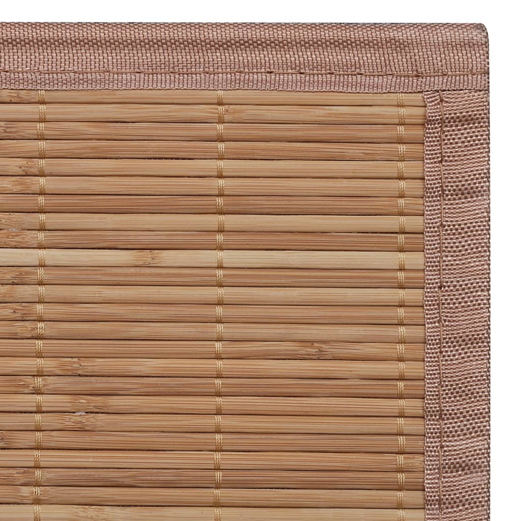 Tapijt rechthoekig 80x300 cm bamboe bruin