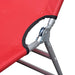 Ligbed inklapbaar met hoofdkussen gepoedercoat staal rood