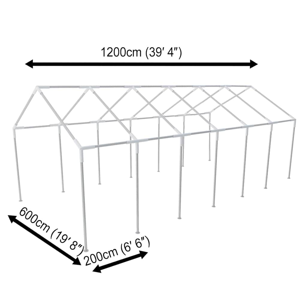 Partytent 12x6 m wit
