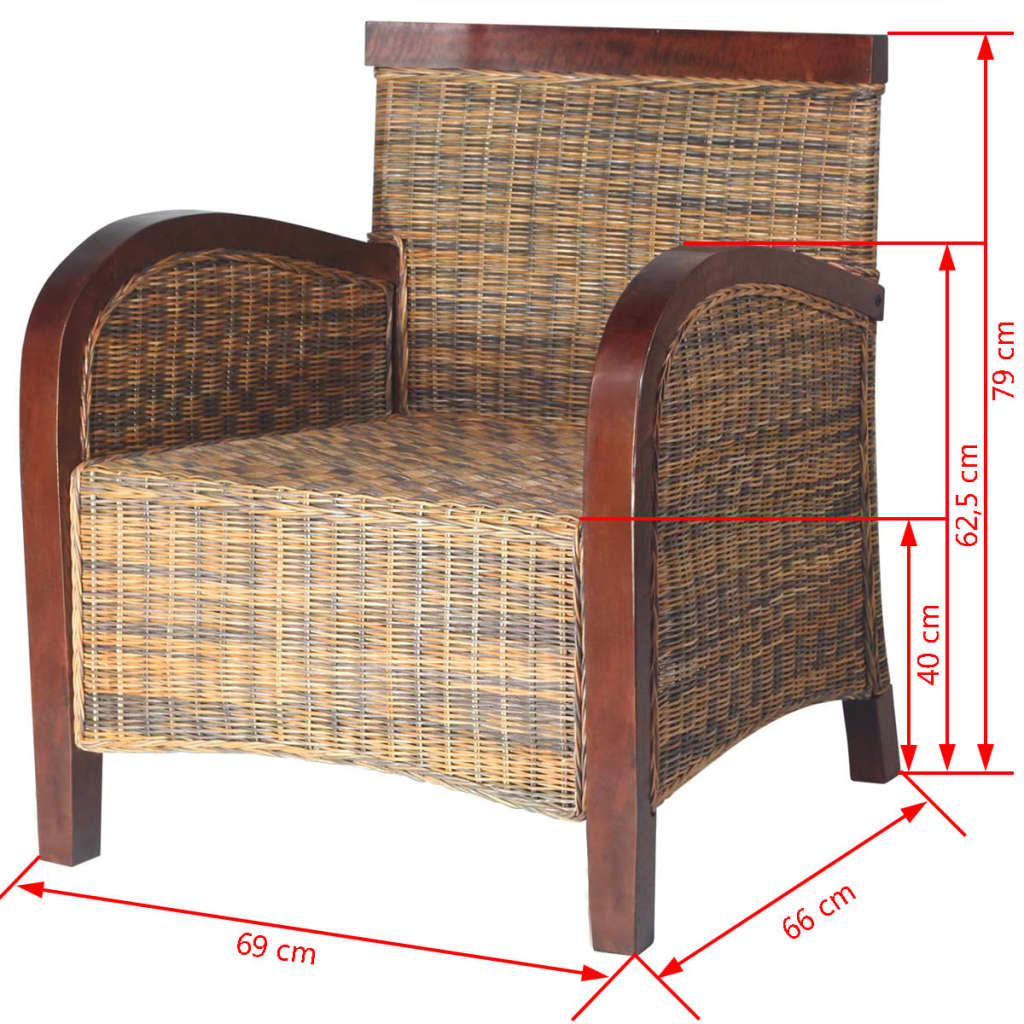 Fauteuil handgeweven rattan