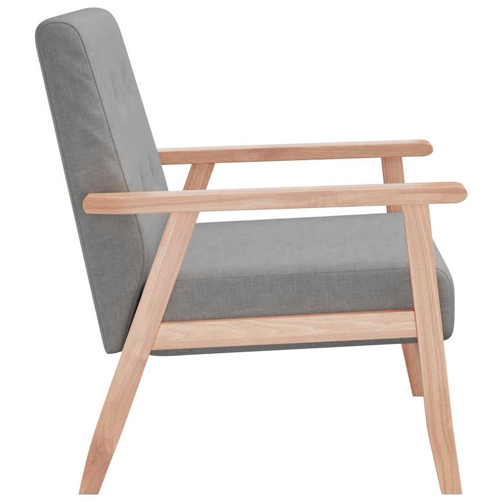 Fauteuil stof lichtgrijs