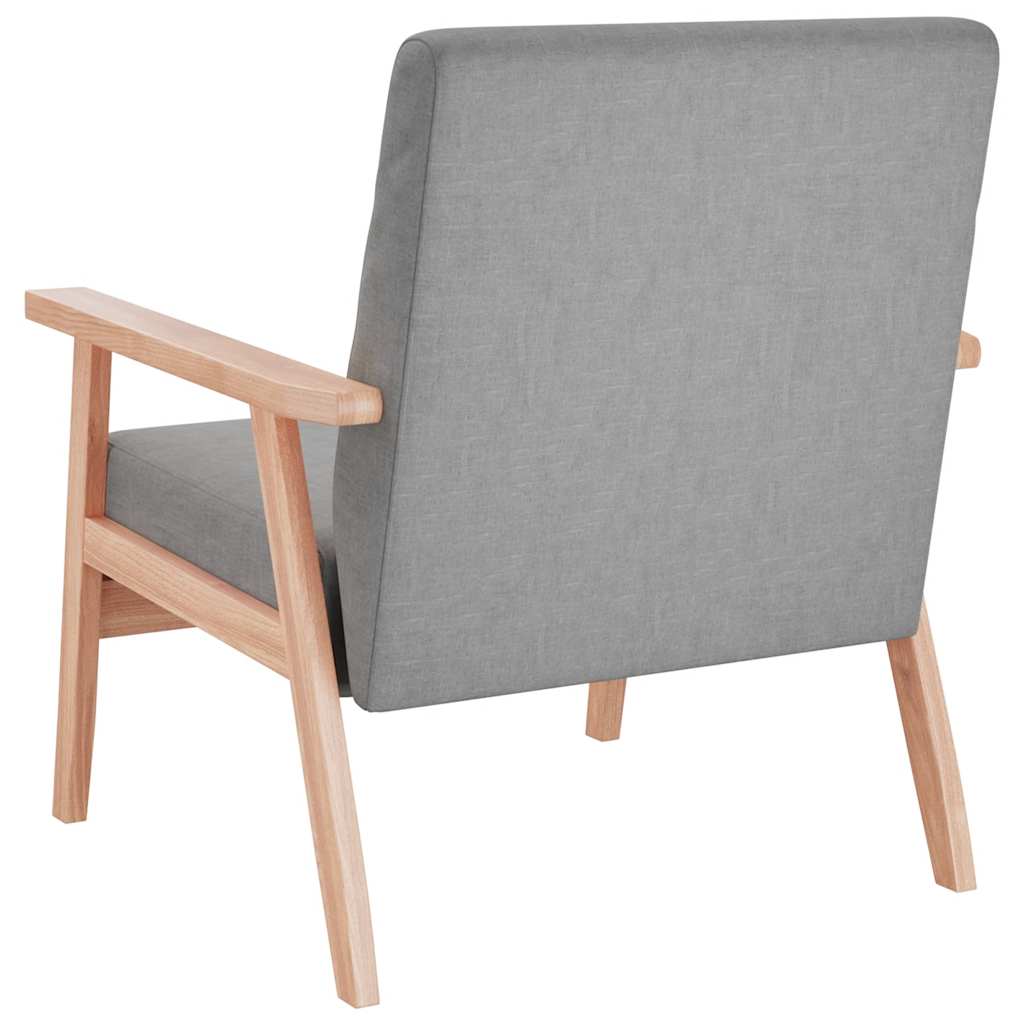 Fauteuil stof lichtgrijs