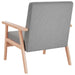 Fauteuil stof lichtgrijs