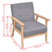 Fauteuil stof lichtgrijs