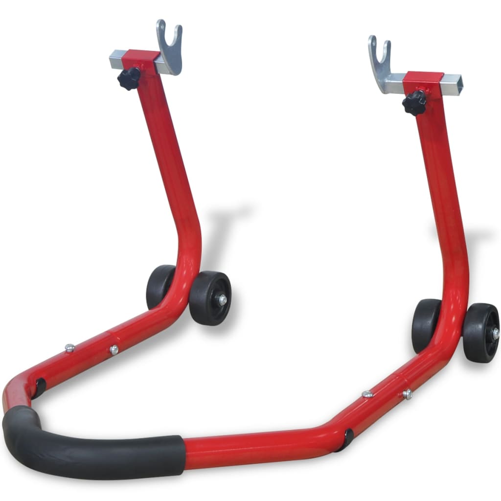 Motorfiets achterwiel standaard rood