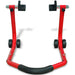 Motorfiets achterwiel paddock standaard rood
