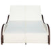 Ligbed tweepersoons met kussen poly rattan bruin
