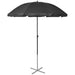 Ligbedden met parasol aluminium zwart