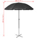 Ligbedden met parasol aluminium zwart