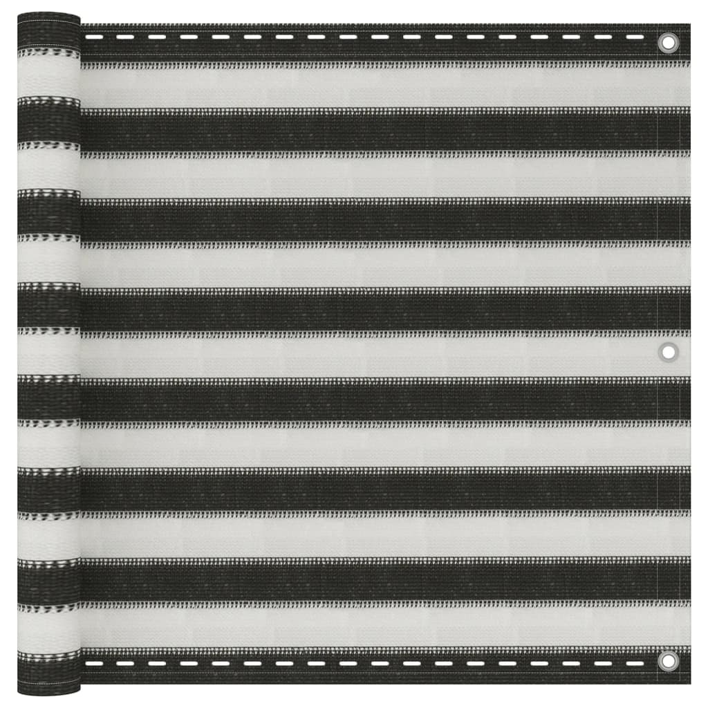 Balkonscherm Antraciet En Wit 90X600 Cm Hdpe 90 x 600 cm