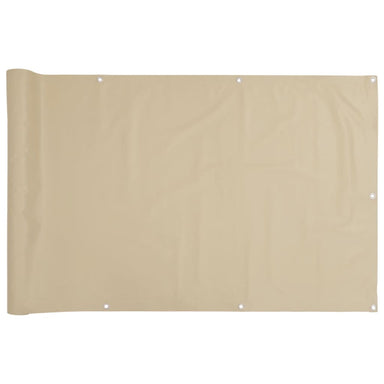 Balkonscherm Oxford textiel 90x600 cm beige