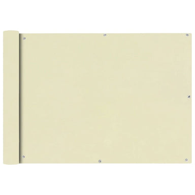 Balkonscherm Oxford textiel 75x400 cm crème