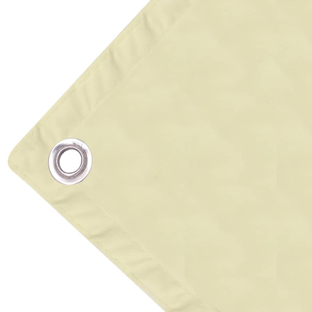 Balkonscherm Oxford textiel 75x400 cm crème