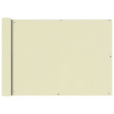 Balkonscherm Oxford textiel 75x600 cm crème