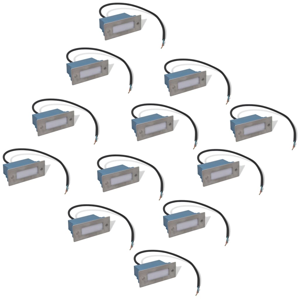 Trapinbouwspots 12 st LED 44x111x56 mm
