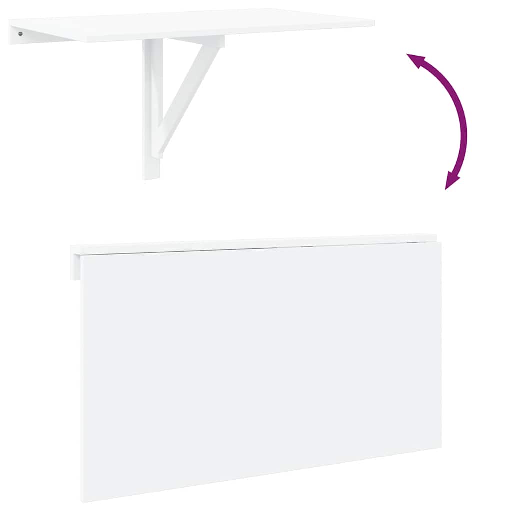 Wandtafel inklapbaar 100x60 cm wit