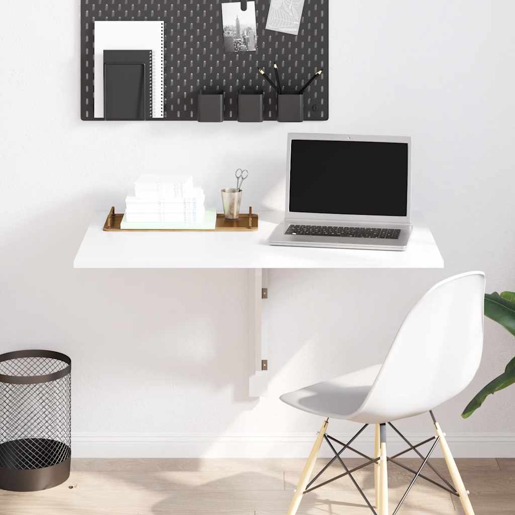 Wandtafel inklapbaar 100x60 cm wit
