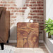 Kruk 40x40x45 cm massief teakhout bruin