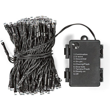S.i.a. Batterij Led Verlichting 48 Leds 350 Cm Warm Wit Licht Zwart