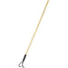 Pro Garden Schoffel 3 Tands 148 Cm Hout/Metaal/Zwart