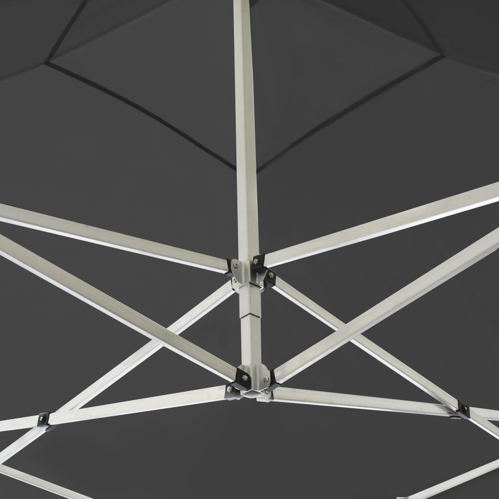 Partytent inklapbaar met wanden 3x3 m aluminium antraciet