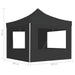 Partytent inklapbaar met wanden 3x3 m aluminium antraciet