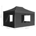 Partytent inklapbaar met wanden 4,5x3 m aluminium antraciet